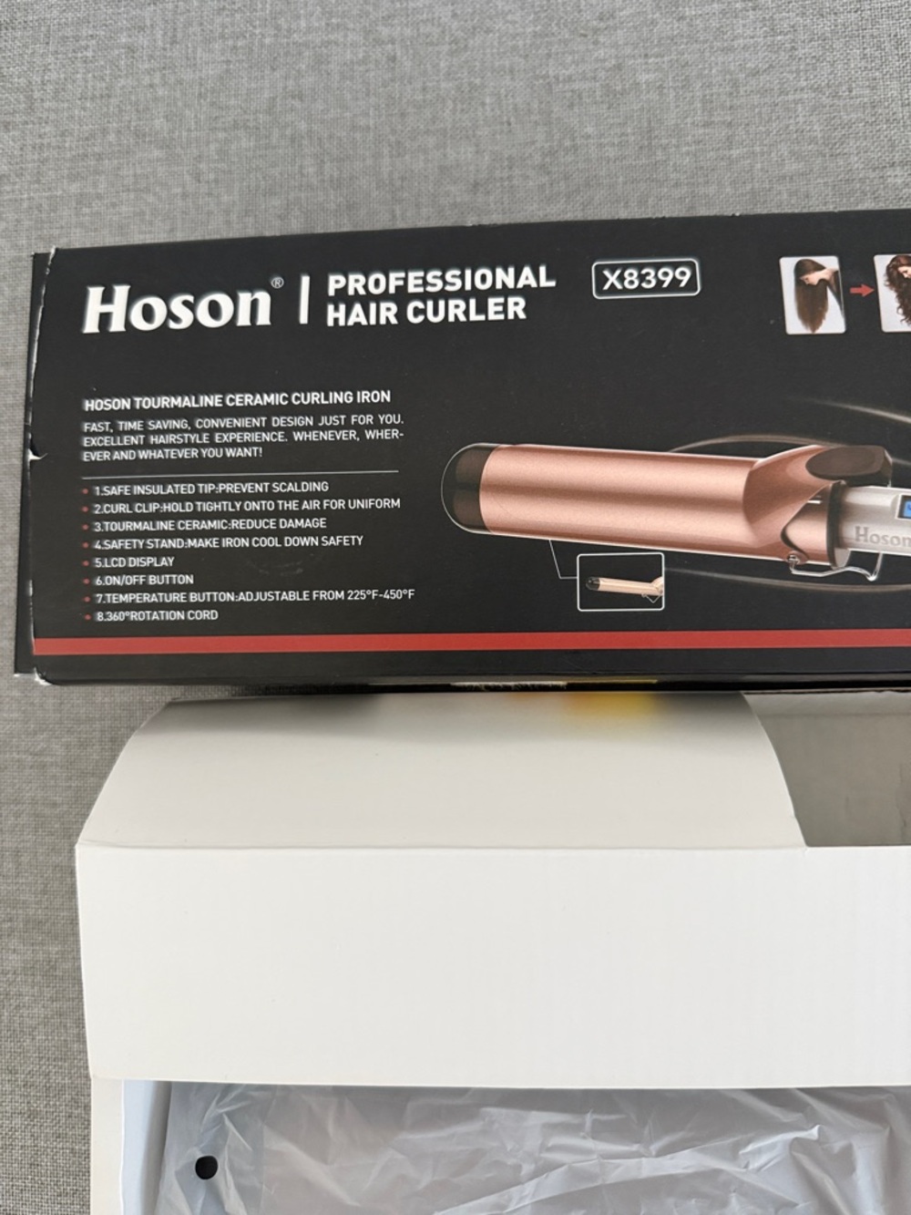 Hoson Professional Hair Curler - Rose Gold & White 2 inch - Picture 2 of 6